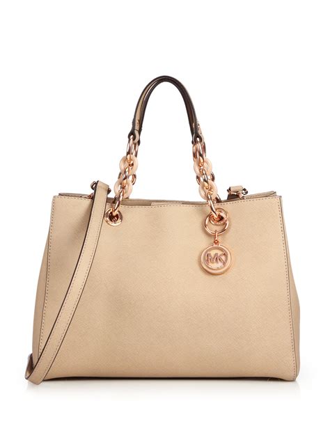 MICHAEL Michael Kors Cynthia Saffiano Medium Satchel Bag, 